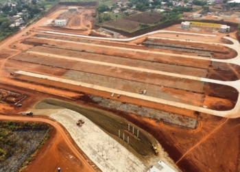 Estágio das obras do outro lado da fronteira. Fotos: MOPC/divulgação