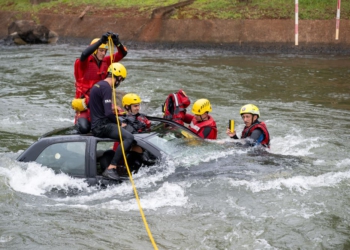 O treinamento foi realizado no Canal da Piracema da usina de Itaipu. Foto: William Brisida/Itaipu Binacional