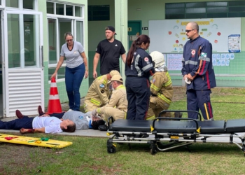 A simulação foi realizada ontem. Foto: PMFI