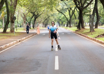 Avenida Paraná fechada para lazer. Foto: PMFI