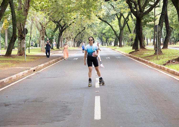 Avenida Paraná fechada para lazer. Foto: PMFI