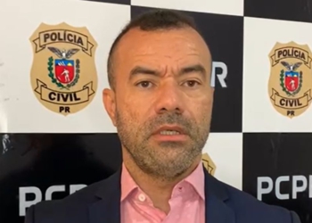 Delegado  Geraldo Evangelista: "As investigações prosseguem para identificar a pessoa que reagiu ao assalto e efetuou os disparos". Foto: captura de vídeo