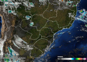 Por enquanto, céu limpo sobre o Paraná, conforme mostra a foto de satélite divulgada nesta manhã pelo Simepar.