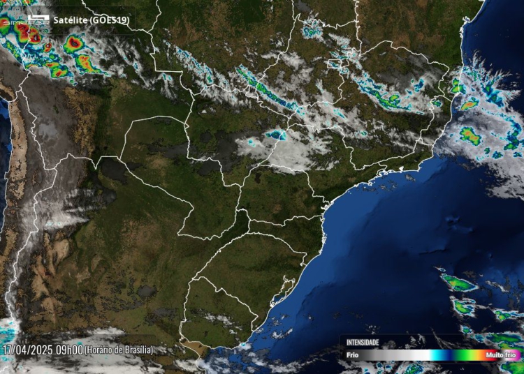 Céu praticamente sem nuvens sobre o Paraná nesta quinta-feira. Foto: Simepar