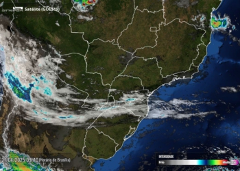 Nuvens sobre o Paraná neste feriado de Tiradentes.