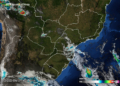 Paraná parcialmente encoberto por nuvens na manhã desta segunda-feira. Foto: Simepar