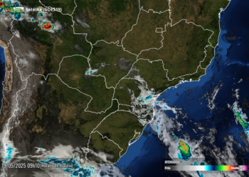 Paraná parcialmente encoberto por nuvens na manhã desta segunda-feira. Foto: Simepar