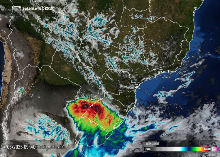 Entre a tarde e a noite, a faixa oeste do estado será a primeira a ser impactada
pela instabilidade, com registro de pancadas de chuva e algum temporal. Foto: Simepar