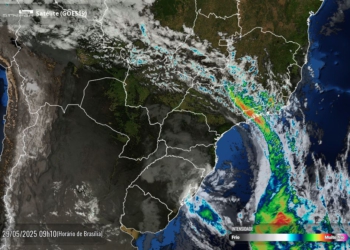 Céu limpo sobre o Paraná na manhã desta quinta-feira. Foto: Simepar