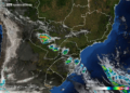 Nuvens sobre o Paraná na manhã desta terça-feira. Foto: Simepar