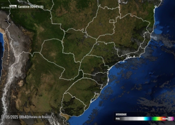 Céu limpo sobre o Paraná nesta segunda-feira. Foto: Simepar