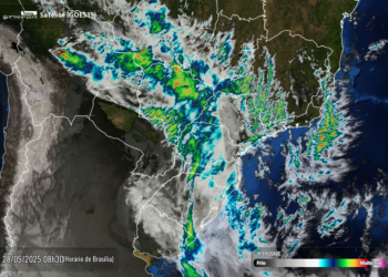 Céu encoberto sobre o Paraná na manhã desta quarta-feira. Foto: Simepar