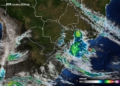 Céu encoberto sobre o Paraná nesta manhã de terça-feira. Foto: Simepar