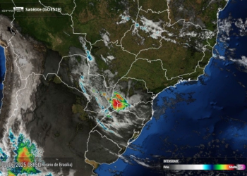 Céu encoberto por nuvens no Paraná. Foto: Simepar