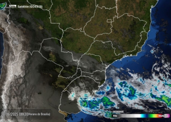 Foto de satélite divulgada nesta sexta-feira pelo Simepar
