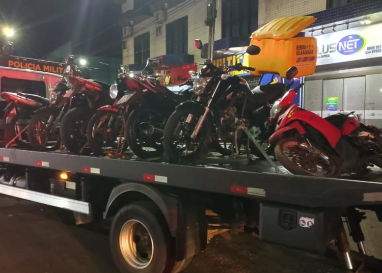 Veículos apreendidos na operação. Foto: GM/divulgação