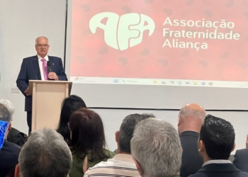 Ministro Edson Fachin na solenidade realizada hoje na sede da AFA. Foto: divulgação