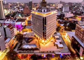 Vista aérea do Hotel Guaraní. Foto "Vivendo na CHA" / Cortesia da Secretaria de Cultura.