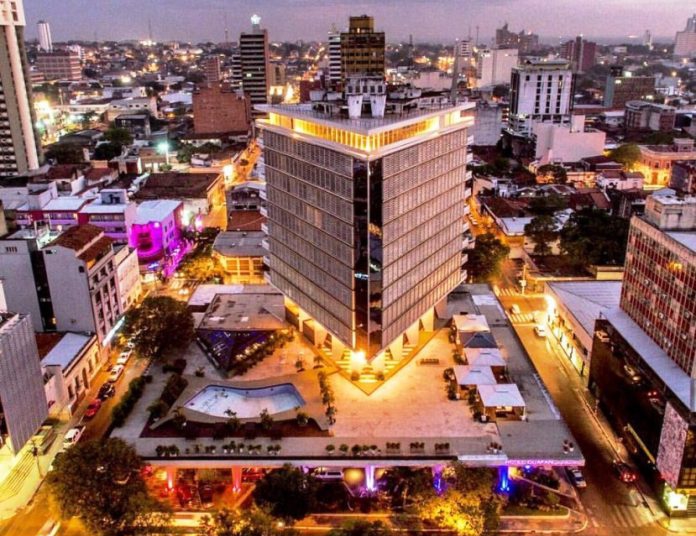 Vista aérea do Hotel Guaraní. Foto "Vivendo na CHA" / Cortesia da Secretaria de Cultura.