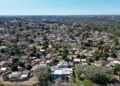 Imagem de drone da Vila A, em Foz do Iguaçu. Foto: William Brisida/Itaipu Binacional