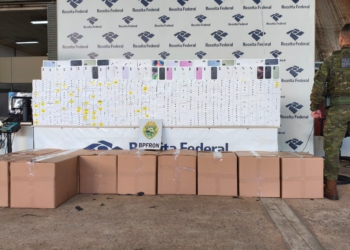 Celulares apreendidos. Foto: divulgação