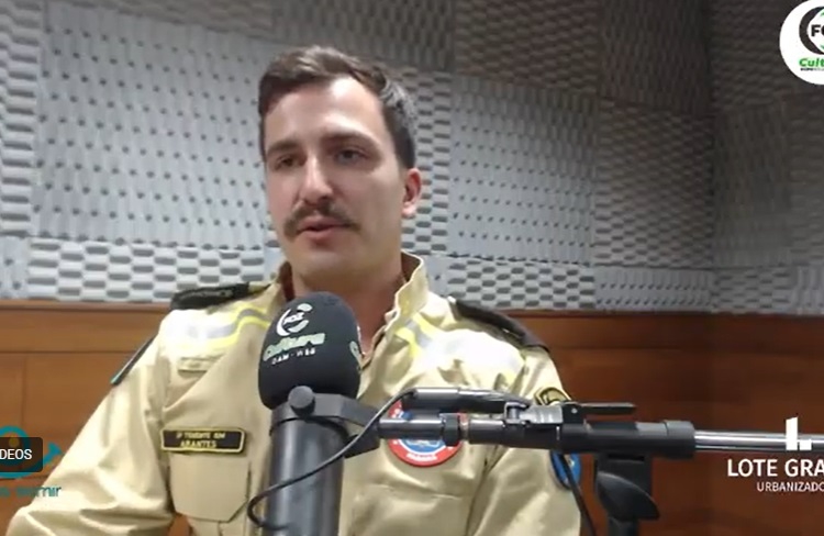 1º Tenente Rafael Arantes. Foto: captura de vídeo