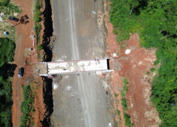 Foto da primeira passagem elevada para a fauna do Paraguai. Foto: MOPC