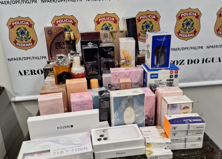 Foto das mercadorias apreendidas: PF/divulgação