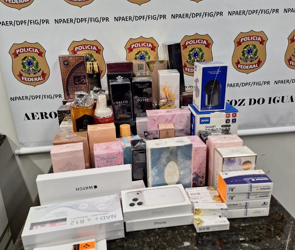 Foto das mercadorias apreendidas: PF/divulgação