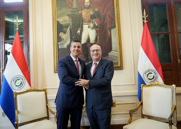 Presidente Santiago Peña e Ilan Goldfajn. Foto: divulgação