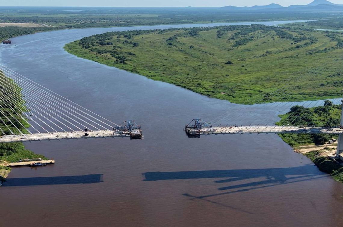 Foto do estágio da obra; divulgação