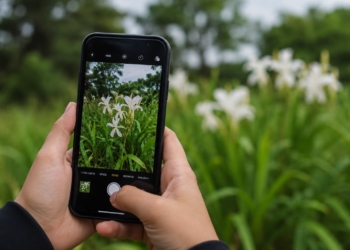 Qualquer pessoa com um celular pode ajudar a alimentar o banco de dados, além de obter informações sobre as plantas. Foto: Unila