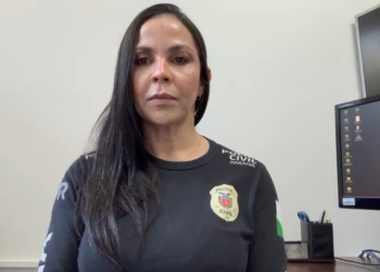 Delegada Iane Cardoso do Nascimento informou a prisão do suspeito nesta manhã. Foto: captura de vídeo