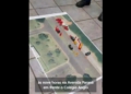 Maquete usada para preparar a simulação. Foto: captura de vídeo