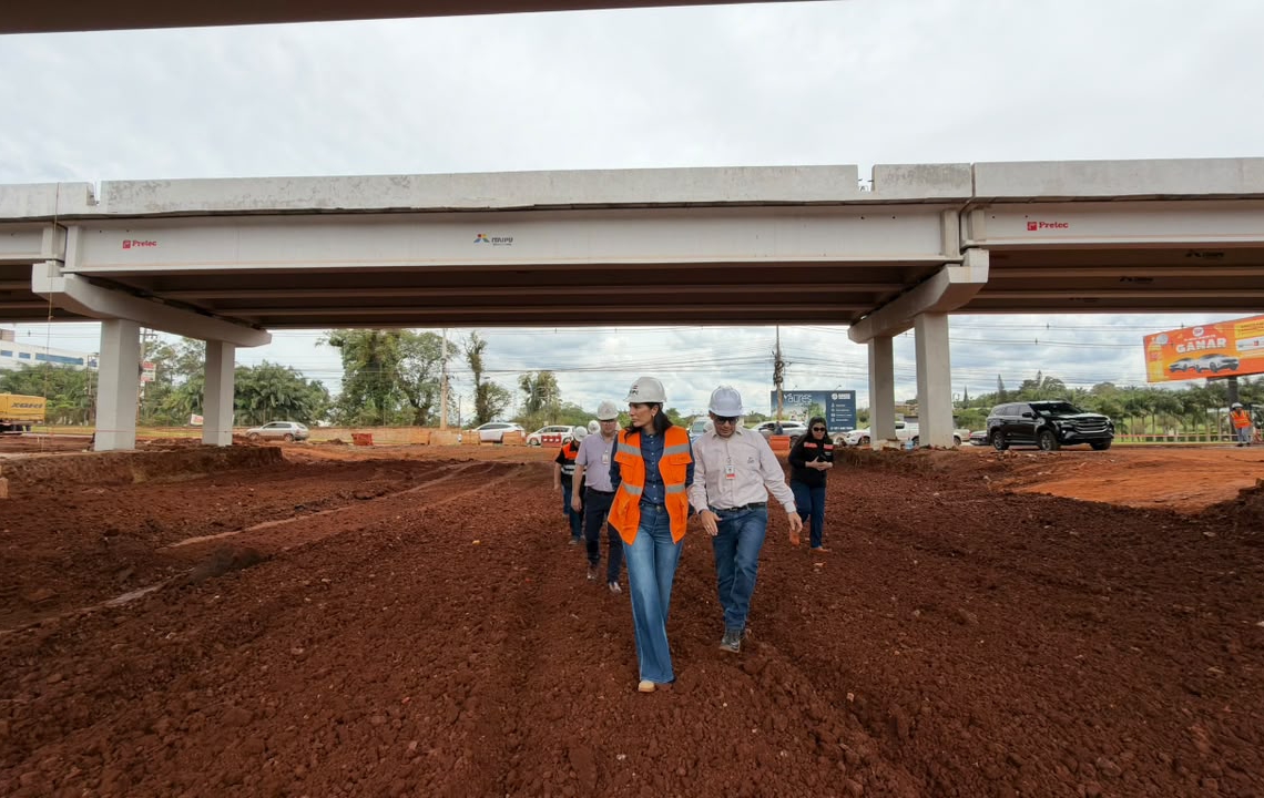 A obra é executada pelo Consórcio Acaray-Tocsa, com financiamento da Itaipu Binacional. Foto: divulgação/MOPC