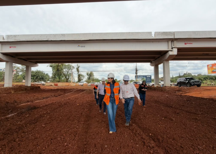 A obra é executada pelo Consórcio Acaray-Tocsa, com financiamento da Itaipu Binacional. Foto: divulgação/MOPC